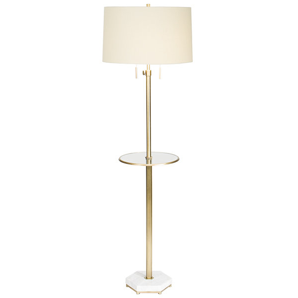 Vanguard floor lamp with glass tray table discount